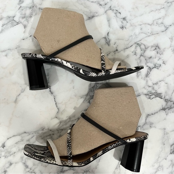 Marc Fisher Snakeskin ‘Aliana’ Sandals Block Heel Bloggers Favorite Size 9.5 - Picture 11 of 16